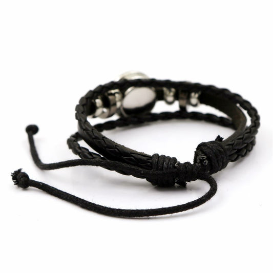 Bracciale in pelle Sole e Luna