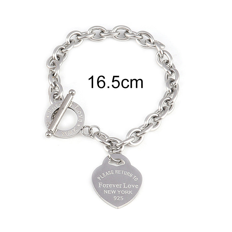 Bracciale cuore smalto