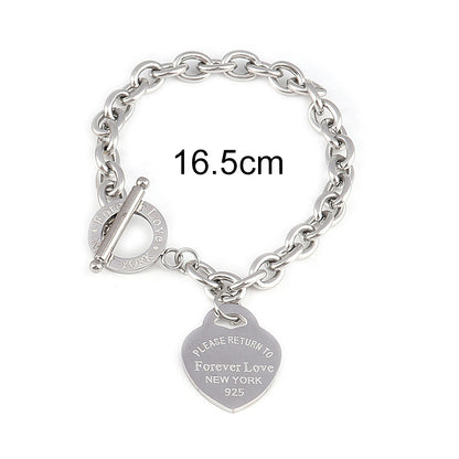 Bracciale cuore smalto