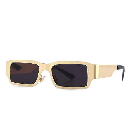 Occhiali da sole squadrati metallici montatura piccola