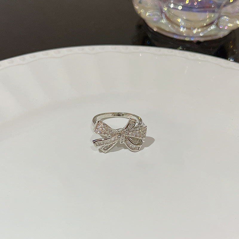 Anello farfalla zircone regolabile da donna