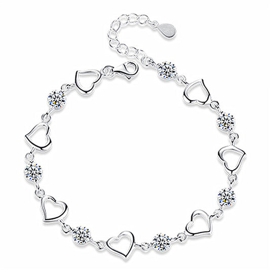 Collana cuori diamanti