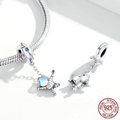 Charm astronauta argento