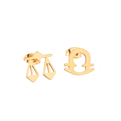 Orecchini asimmetrici zodiacali