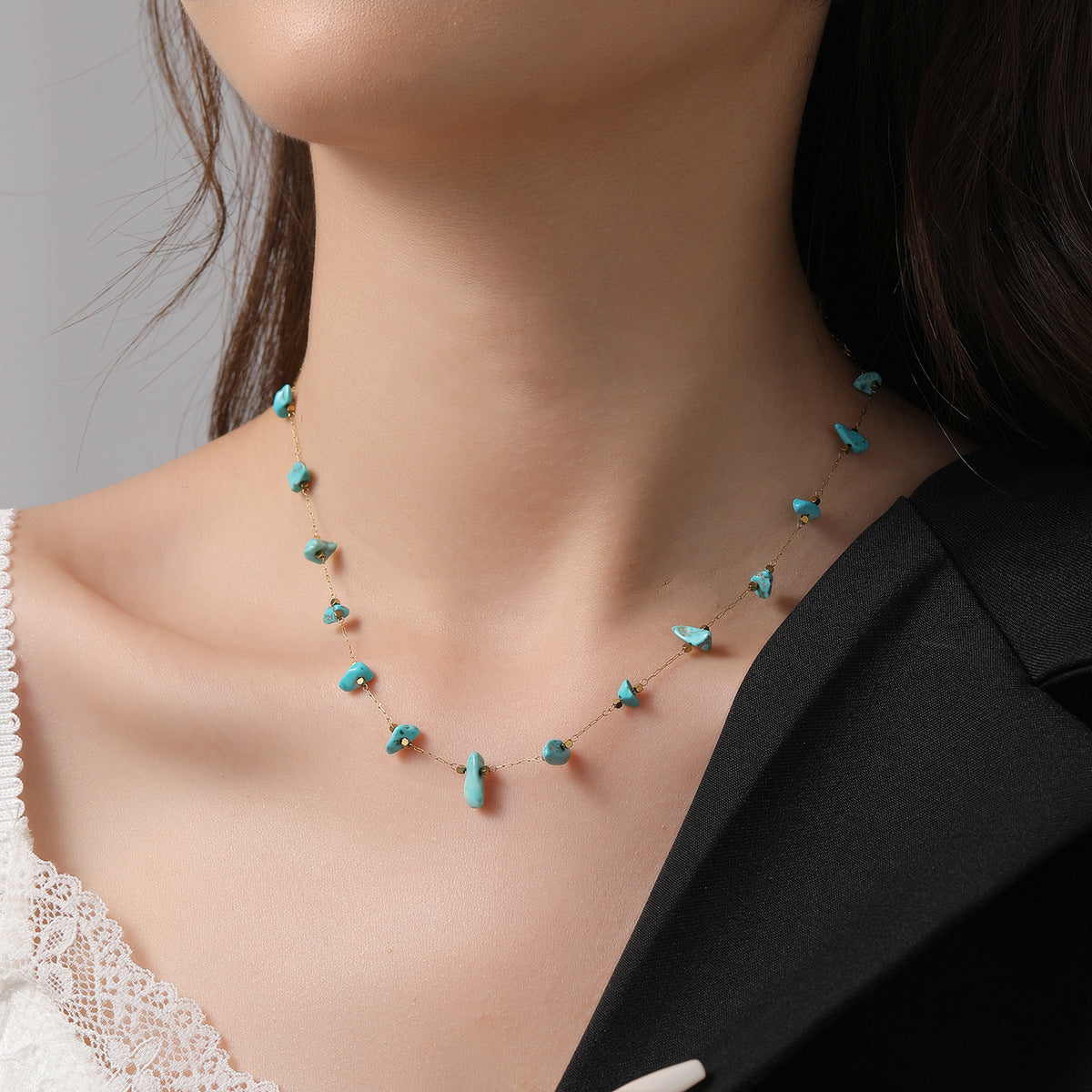 Collana turchese naturale