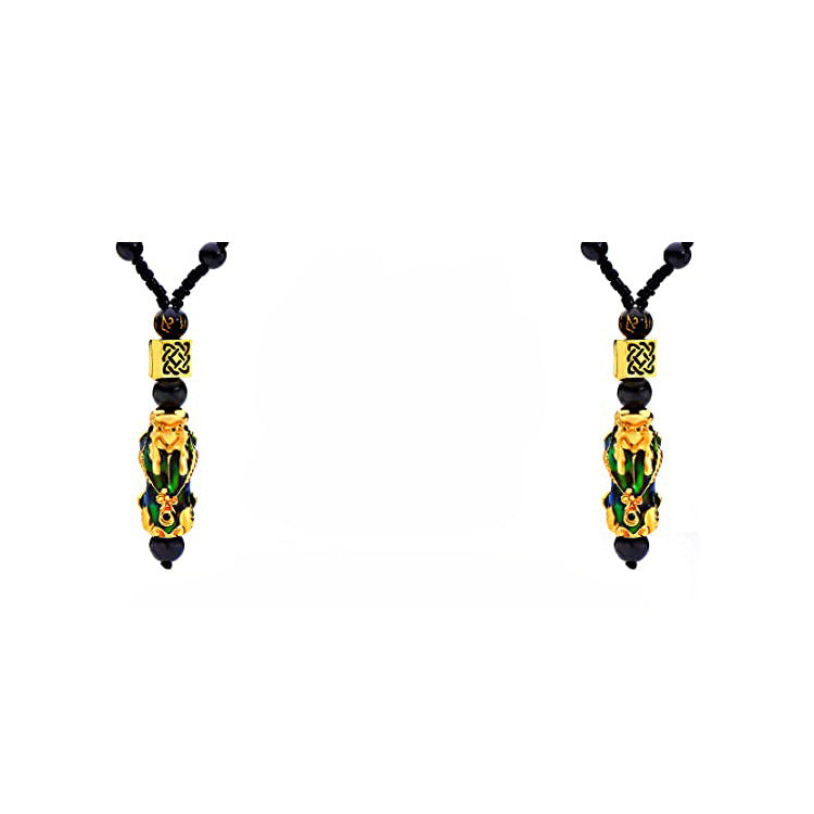 Collana ossidiana Pixiu