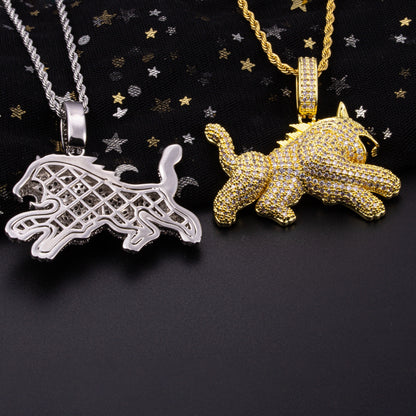 Collana con ciondolo leopardo