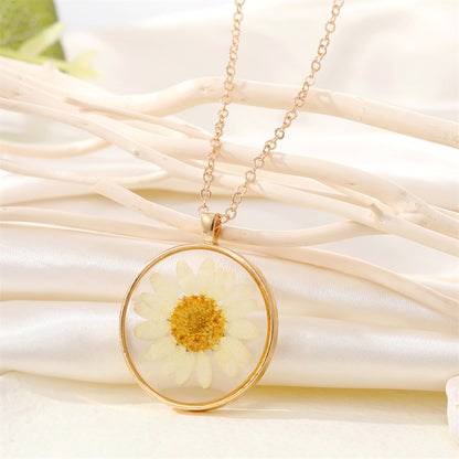 Collana fiori secchi rotondi