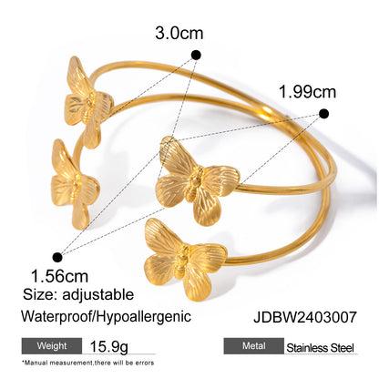 Bracciale farfalla con apertura