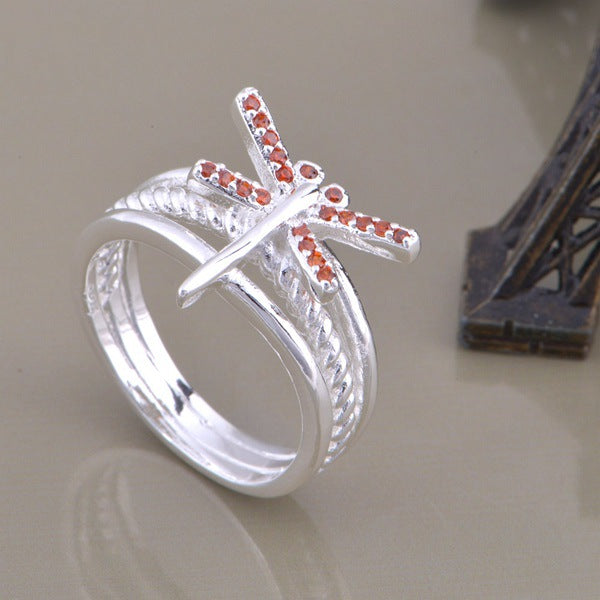 Anello argento 925 placcato