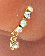 Piercing setto farfalla zirconi