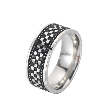 Anello acciaio titanio uomo