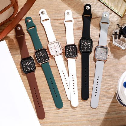 Orologio silicone quadrato coppia