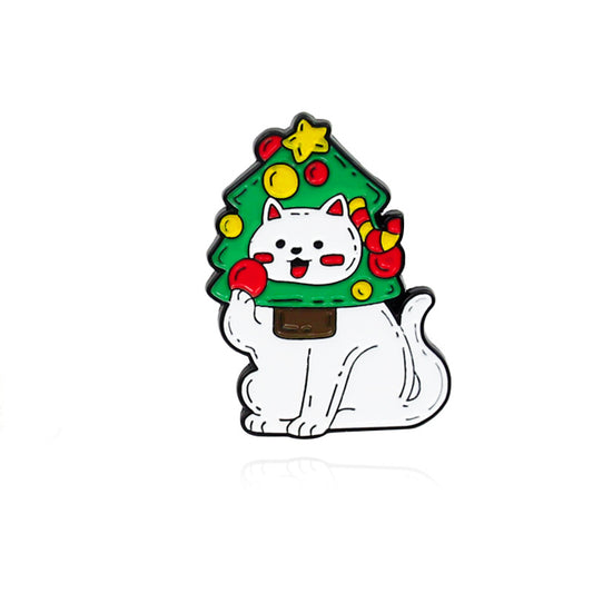 Spilla Renna e Gatto