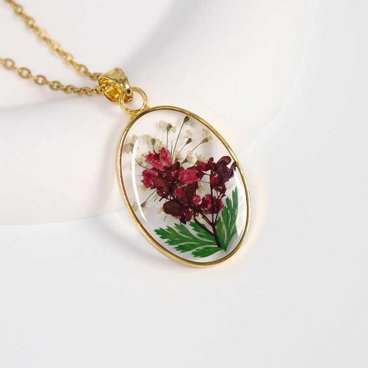 Collana fiori secchi in resina