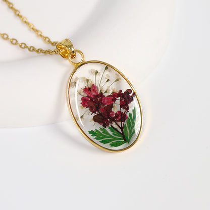 Collana fiori secchi in resina