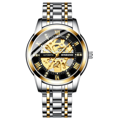 Orologio meccanico automatico da uomo luminoso