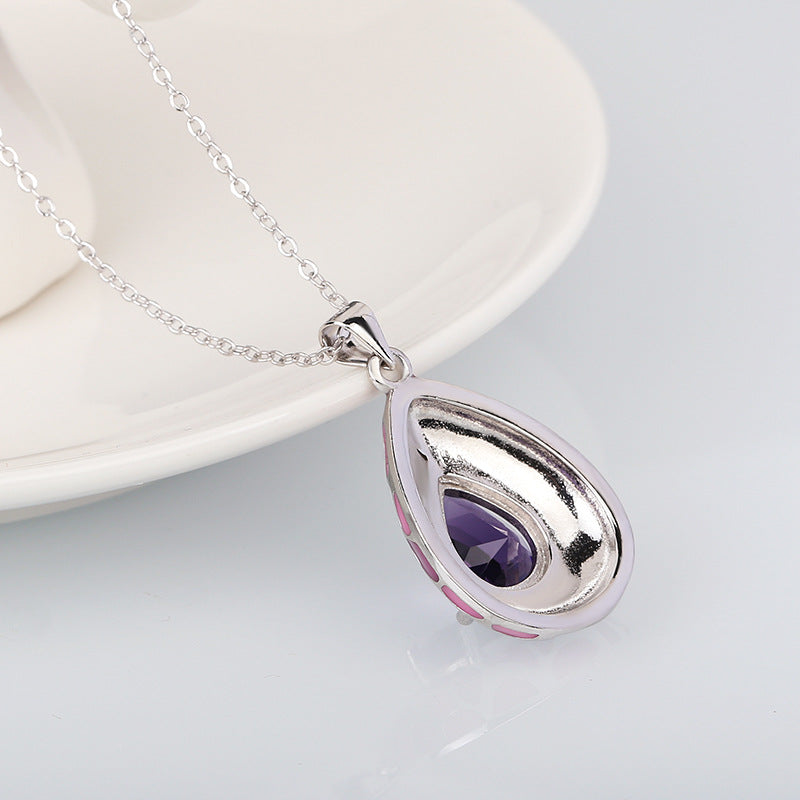 Collana goccia smaltata