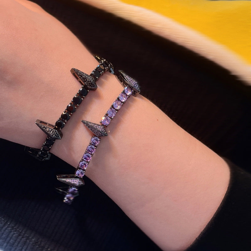 Bracciale Punk con Strass