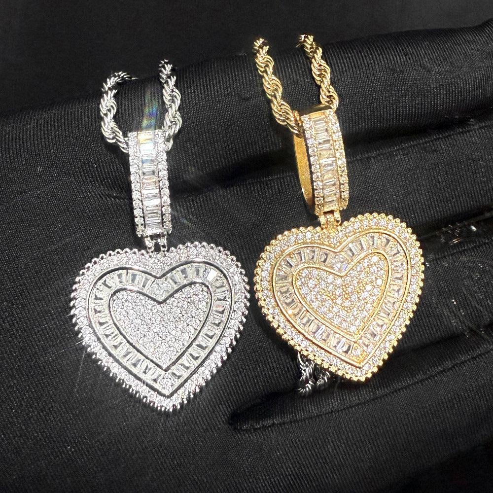 Pendente cuore zircone