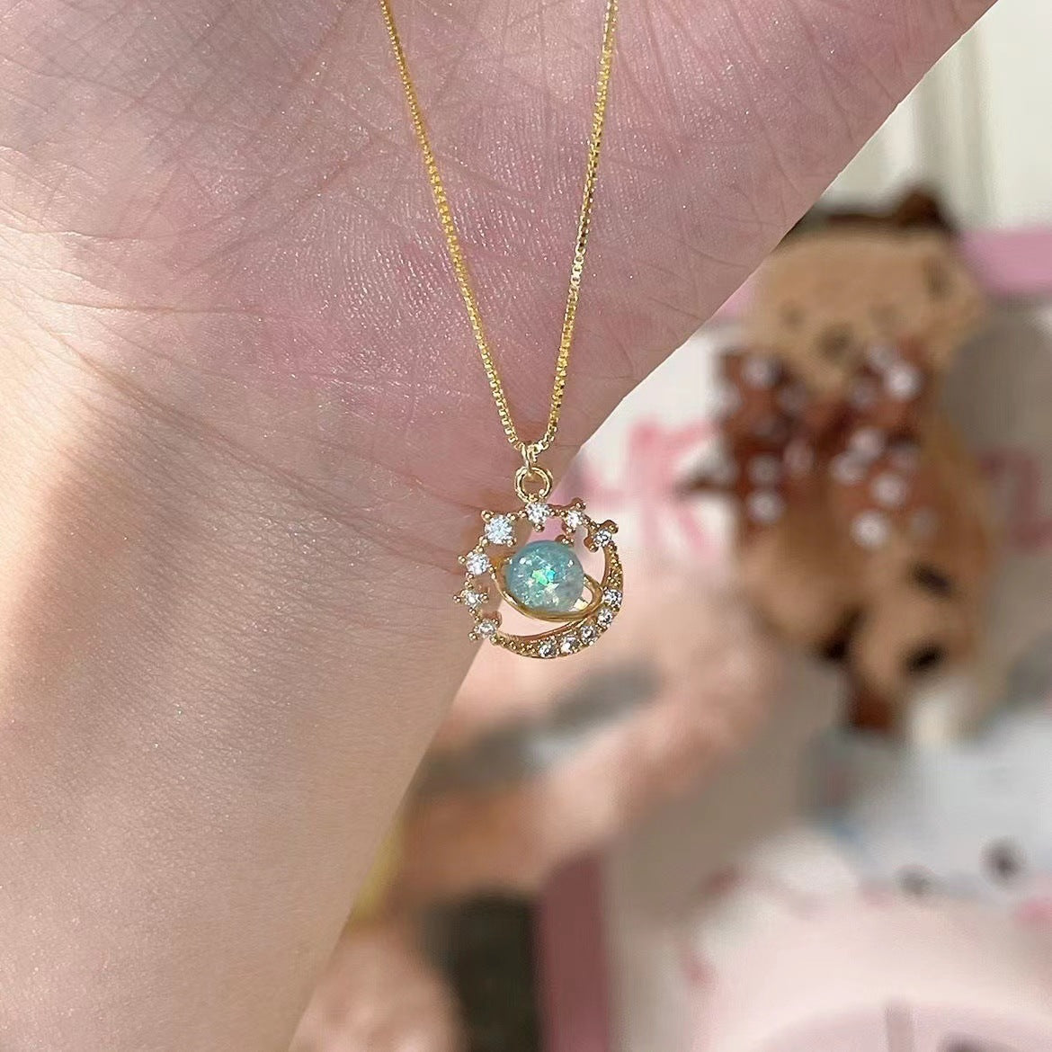 Collana opale pianeta artificiale