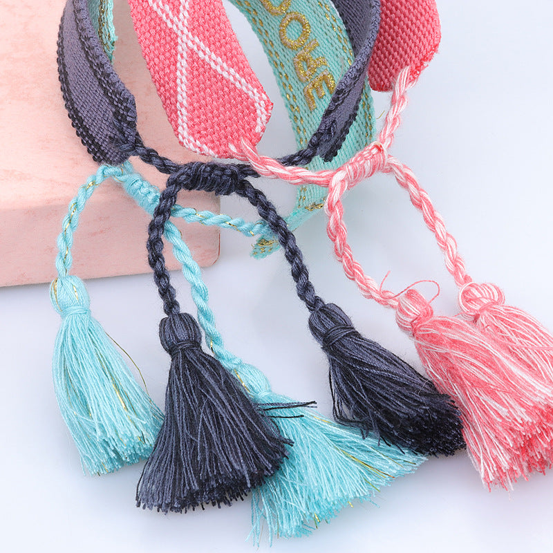 Bracciale coppia con ricamo