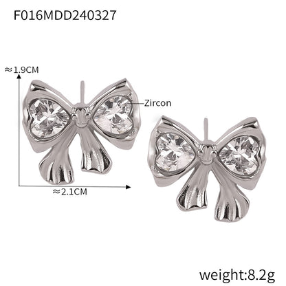 Orecchini fiocco diamantati