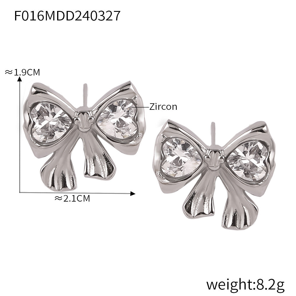 Orecchini fiocco diamantati