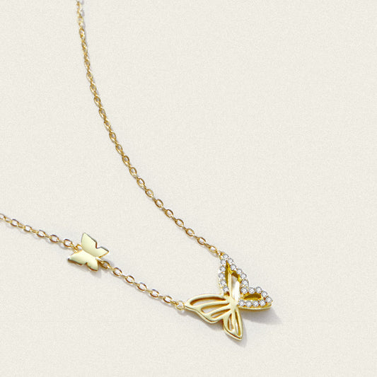 Collana con farfalla fritillaria