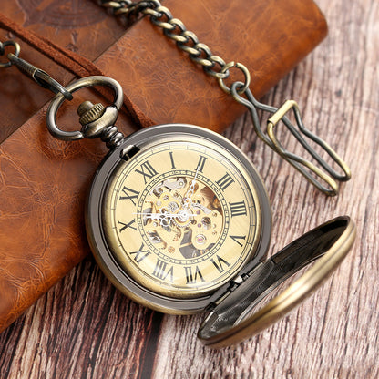 Orologio da tasca meccanico inciso