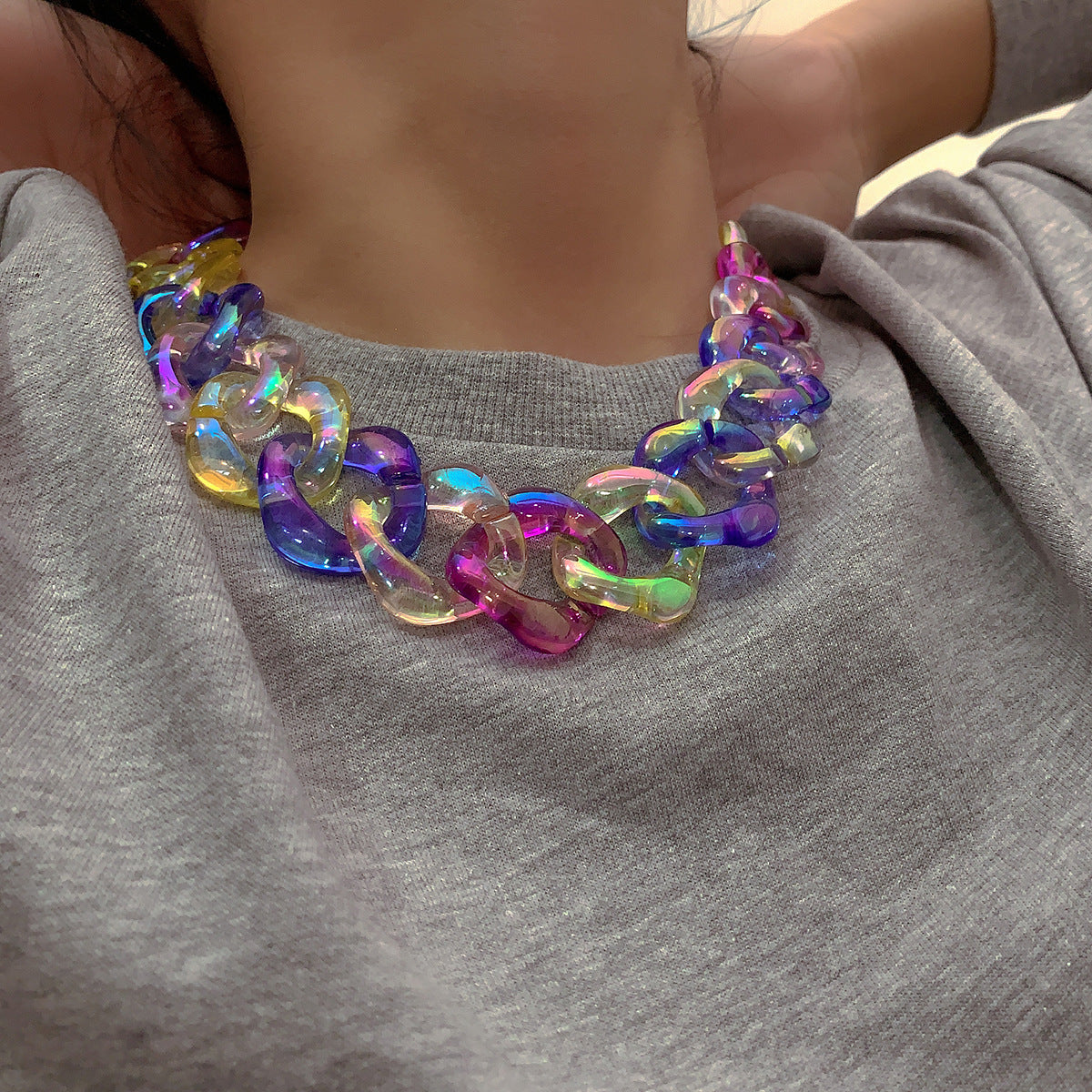 Collana geometrica acrilico