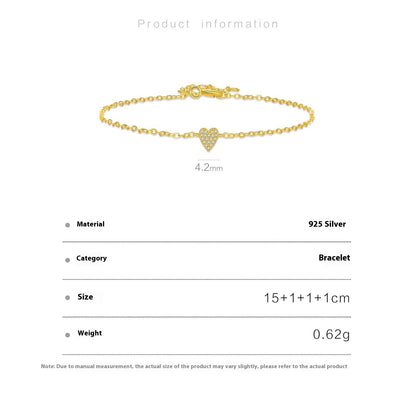 Bracciale cuore retro