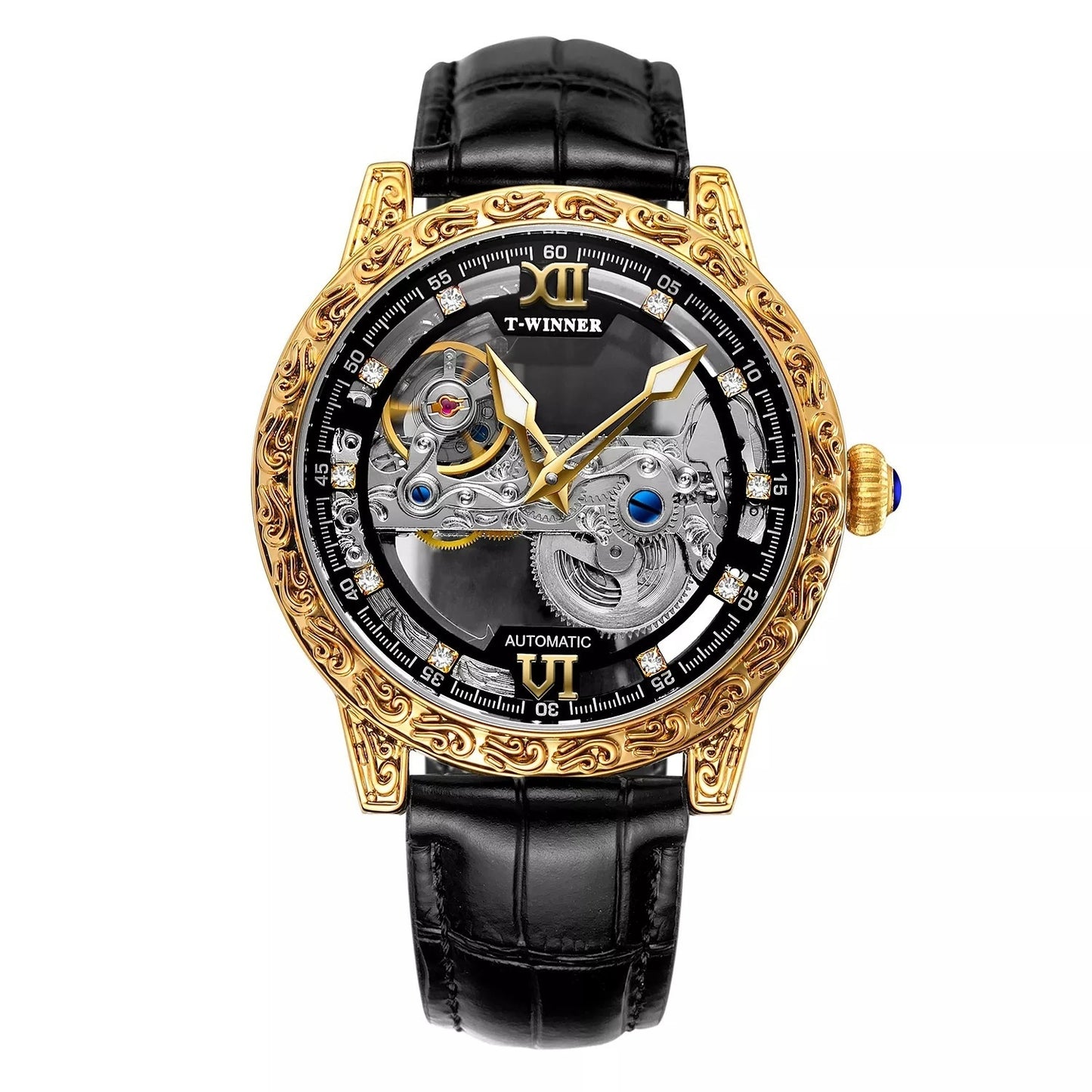Orologio meccanico uomo vintage inciso