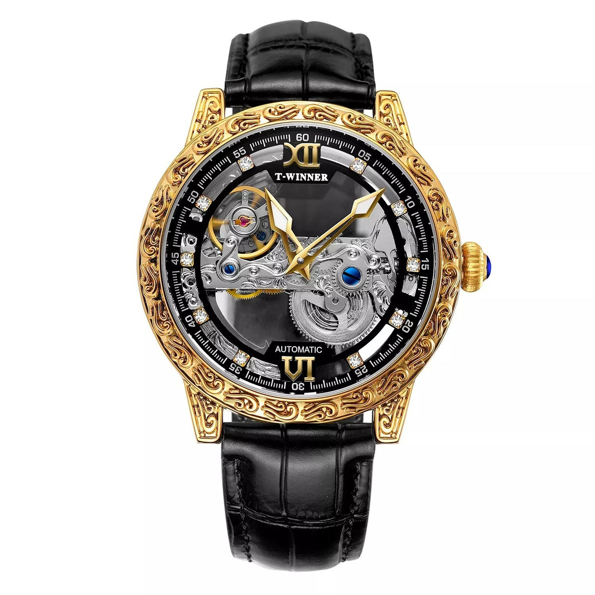 Orologio meccanico uomo vintage inciso