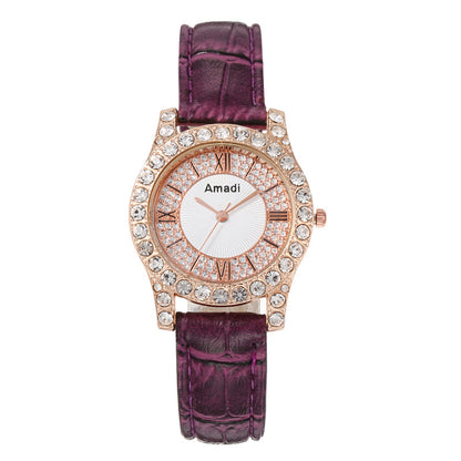 Orologio da donna con diamanti e numeri romani