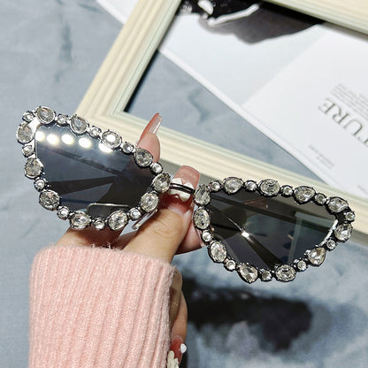 Occhiali cat-eye donna con strass