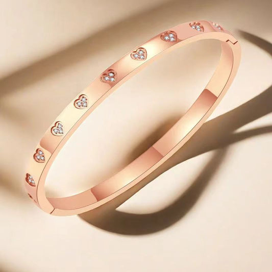 Bracciale cuore e zircone da donna