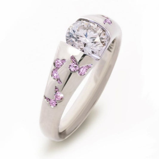 Anello farfalla gemma