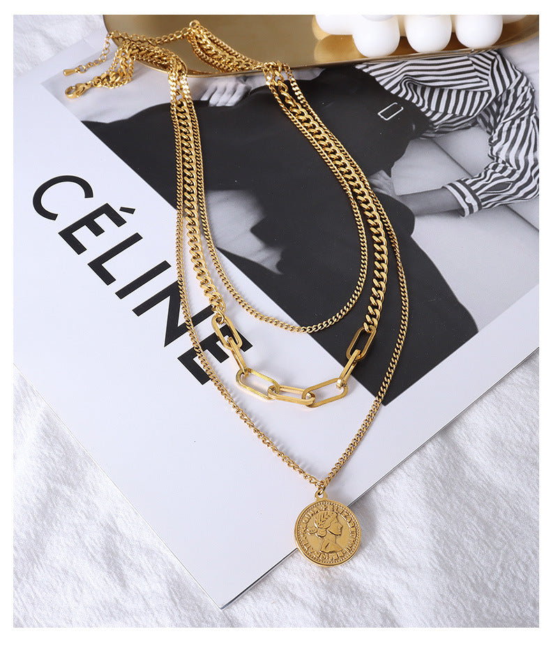 Collana medaglione ritratto