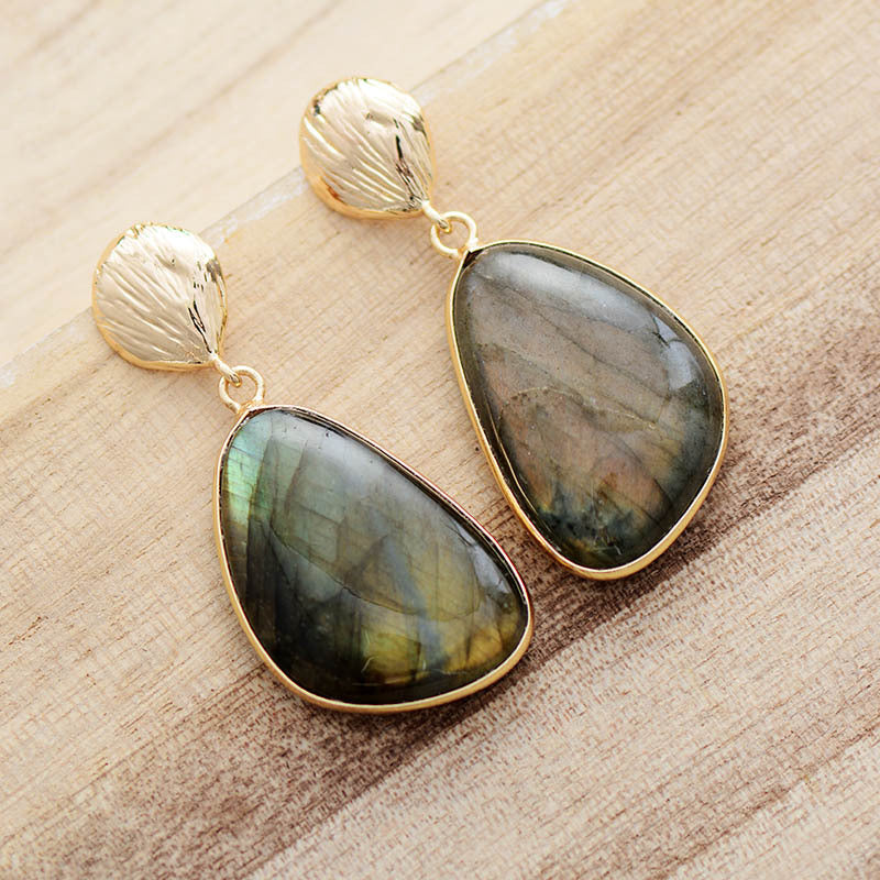 Orecchini labradorite