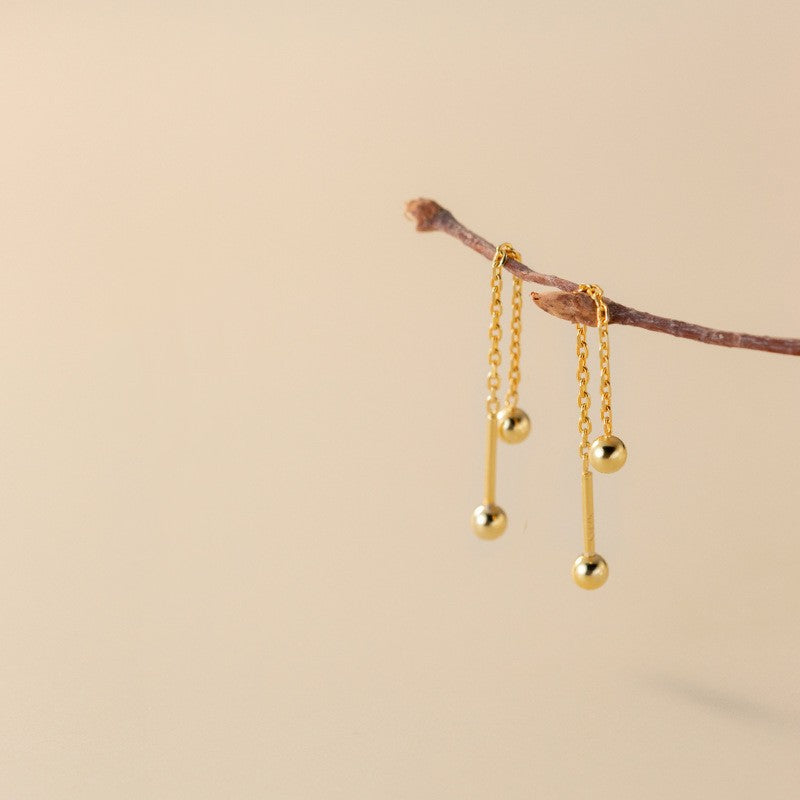 Orecchini thread perla
