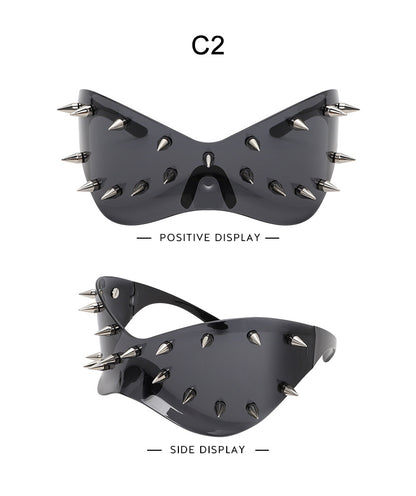 Occhiali oversize rivetti