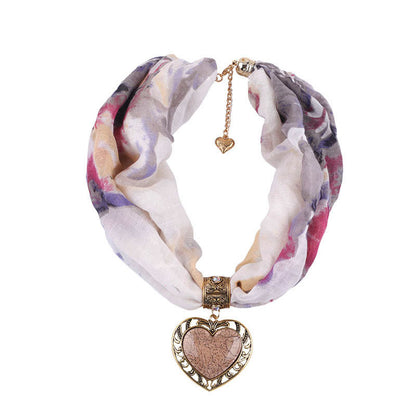 Collana cuore pesca etnico