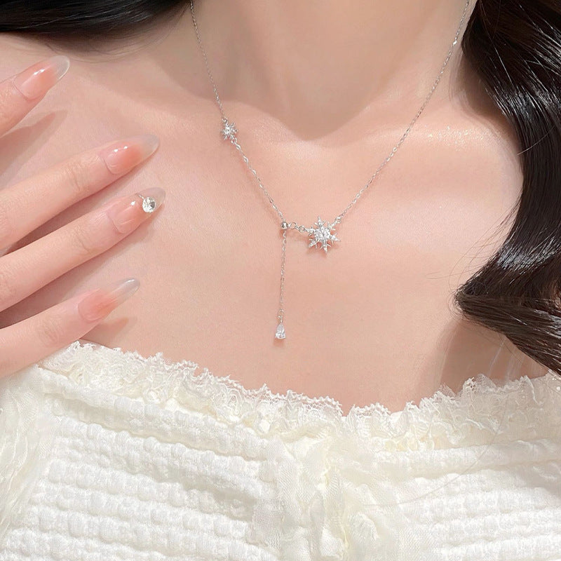 Collana fiocco di neve con nappa
