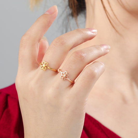 Anello Esagonale Diamante