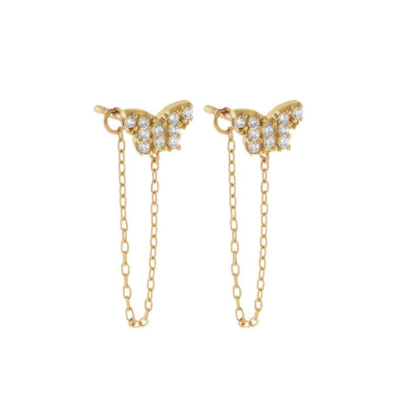 Orecchini zircone farfalla