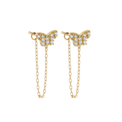 Orecchini zircone farfalla