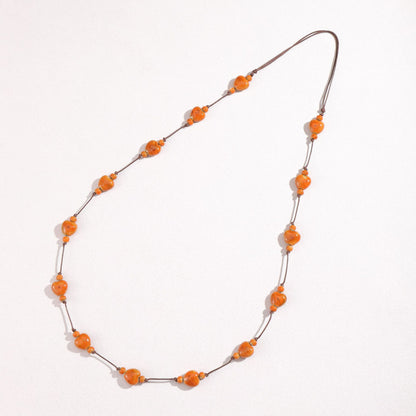 Collana cuore ceramica colorata