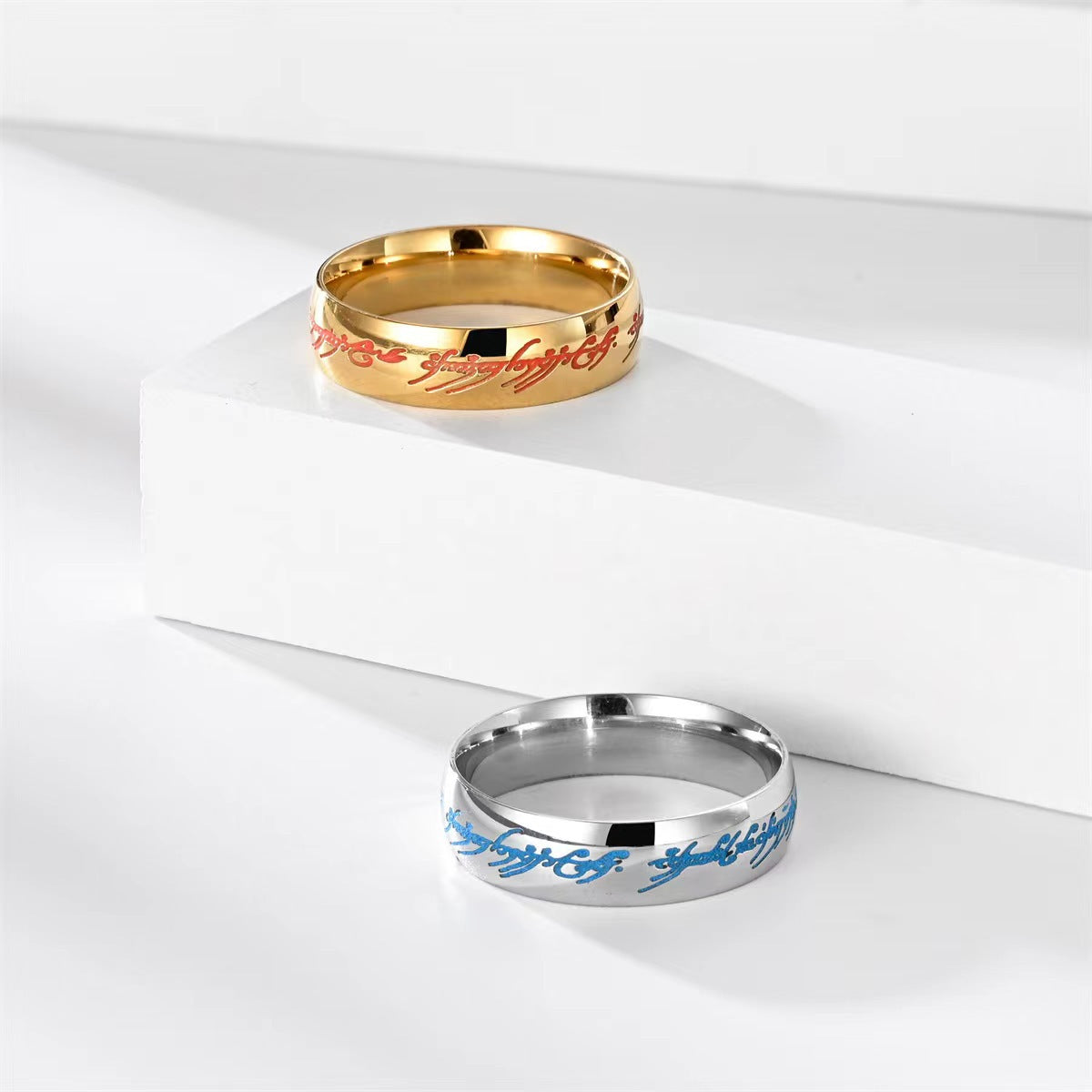 Anello acciaio che cambia colore