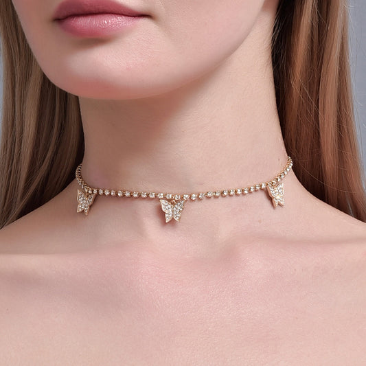 Collana farfalla in lega da donna